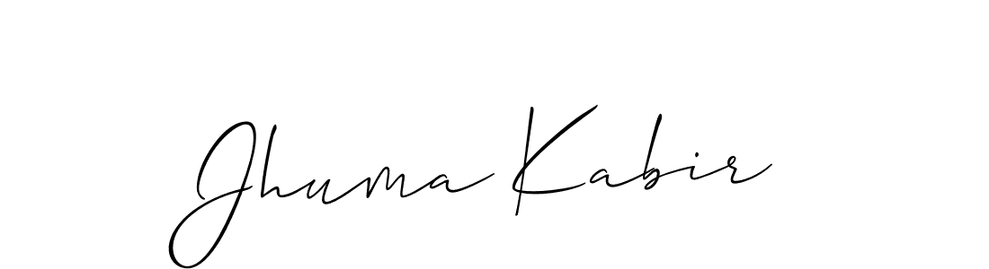 Jhuma Kabir stylish signature style. Best Handwritten Sign (Allison_Script) for my name. Handwritten Signature Collection Ideas for my name Jhuma Kabir. Jhuma Kabir signature style 2 images and pictures png