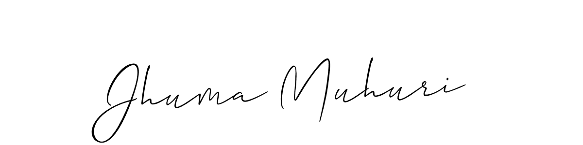 Also You can easily find your signature by using the search form. We will create Jhuma Muhuri name handwritten signature images for you free of cost using Allison_Script sign style. Jhuma Muhuri signature style 2 images and pictures png