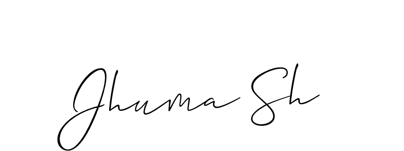 Allison_Script is a professional signature style that is perfect for those who want to add a touch of class to their signature. It is also a great choice for those who want to make their signature more unique. Get Jhuma Sh name to fancy signature for free. Jhuma Sh signature style 2 images and pictures png