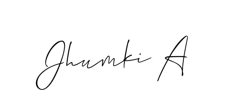 Best and Professional Signature Style for Jhumki A. Allison_Script Best Signature Style Collection. Jhumki A signature style 2 images and pictures png