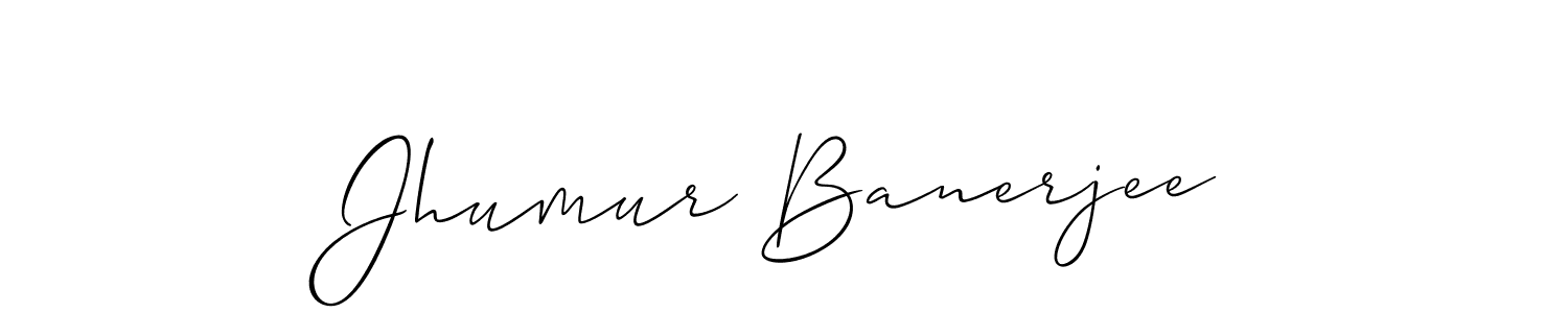 It looks lik you need a new signature style for name Jhumur Banerjee. Design unique handwritten (Allison_Script) signature with our free signature maker in just a few clicks. Jhumur Banerjee signature style 2 images and pictures png