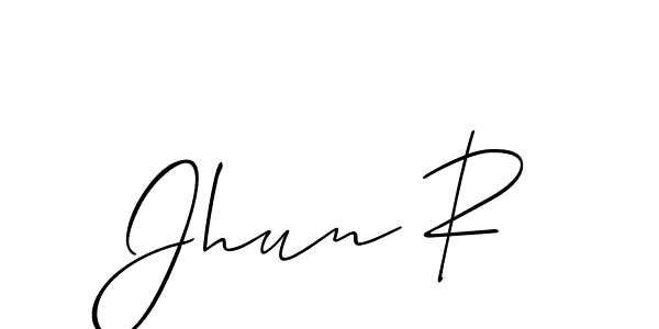 Similarly Allison_Script is the best handwritten signature design. Signature creator online .You can use it as an online autograph creator for name Jhun R. Jhun R signature style 2 images and pictures png