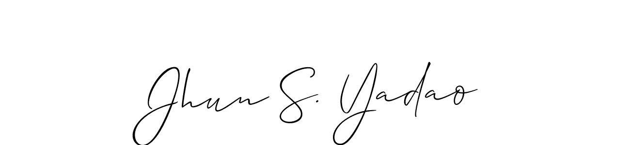 Use a signature maker to create a handwritten signature online. With this signature software, you can design (Allison_Script) your own signature for name Jhun S. Yadao. Jhun S. Yadao signature style 2 images and pictures png