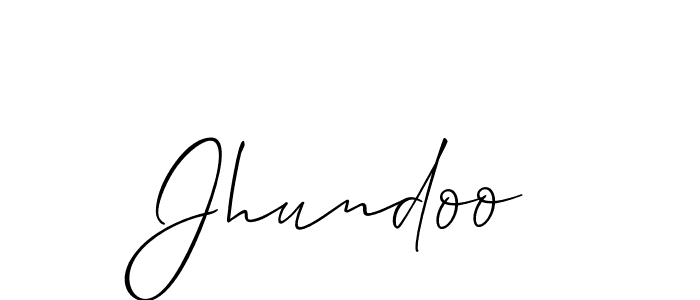 Also You can easily find your signature by using the search form. We will create Jhundoo name handwritten signature images for you free of cost using Allison_Script sign style. Jhundoo signature style 2 images and pictures png