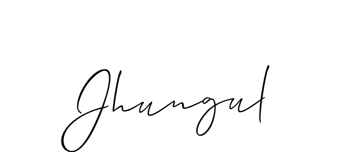 Also we have Jhungul name is the best signature style. Create professional handwritten signature collection using Allison_Script autograph style. Jhungul signature style 2 images and pictures png