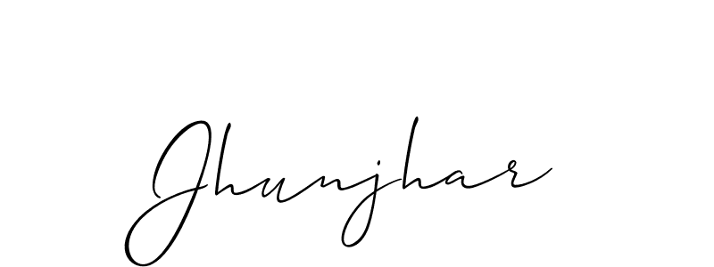 How to Draw Jhunjhar signature style? Allison_Script is a latest design signature styles for name Jhunjhar. Jhunjhar signature style 2 images and pictures png