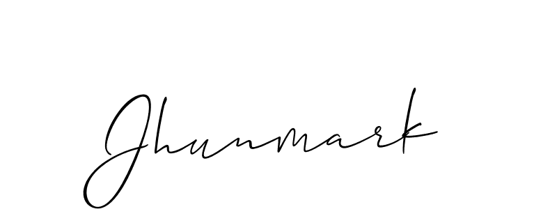 Similarly Allison_Script is the best handwritten signature design. Signature creator online .You can use it as an online autograph creator for name Jhunmark. Jhunmark signature style 2 images and pictures png