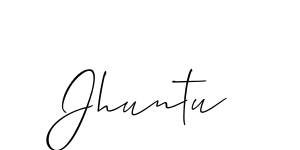 Use a signature maker to create a handwritten signature online. With this signature software, you can design (Allison_Script) your own signature for name Jhuntu. Jhuntu signature style 2 images and pictures png