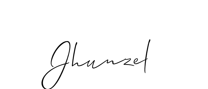 How to make Jhunzel signature? Allison_Script is a professional autograph style. Create handwritten signature for Jhunzel name. Jhunzel signature style 2 images and pictures png