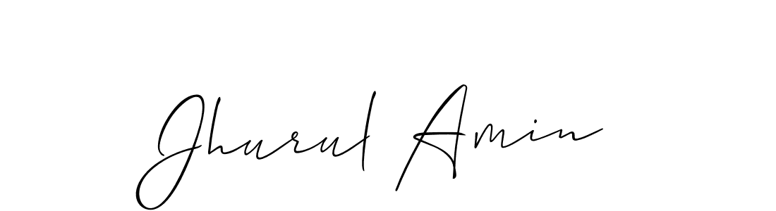 Design your own signature with our free online signature maker. With this signature software, you can create a handwritten (Allison_Script) signature for name Jhurul Amin. Jhurul Amin signature style 2 images and pictures png