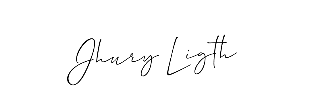 Design your own signature with our free online signature maker. With this signature software, you can create a handwritten (Allison_Script) signature for name Jhury Ligth. Jhury Ligth signature style 2 images and pictures png