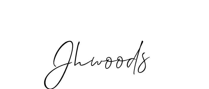 How to make Jhwoods signature? Allison_Script is a professional autograph style. Create handwritten signature for Jhwoods name. Jhwoods signature style 2 images and pictures png