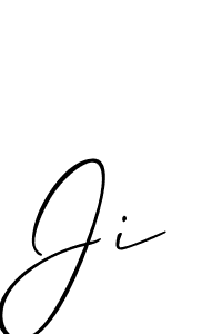 Use a signature maker to create a handwritten signature online. With this signature software, you can design (Allison_Script) your own signature for name Ji. Ji signature style 2 images and pictures png