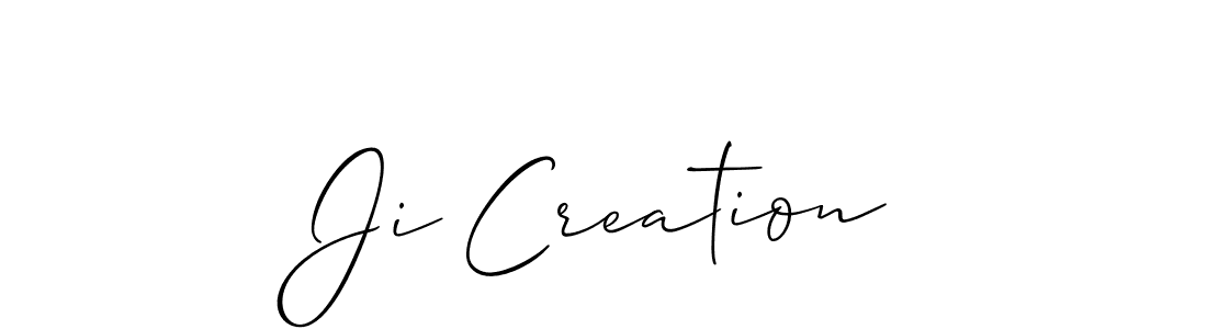 How to make Ji Creation signature? Allison_Script is a professional autograph style. Create handwritten signature for Ji Creation name. Ji Creation signature style 2 images and pictures png