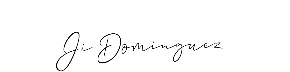 Allison_Script is a professional signature style that is perfect for those who want to add a touch of class to their signature. It is also a great choice for those who want to make their signature more unique. Get Ji Dominguez name to fancy signature for free. Ji Dominguez signature style 2 images and pictures png