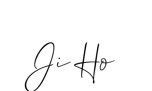 Allison_Script is a professional signature style that is perfect for those who want to add a touch of class to their signature. It is also a great choice for those who want to make their signature more unique. Get Ji Ho name to fancy signature for free. Ji Ho signature style 2 images and pictures png