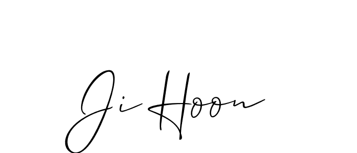 You can use this online signature creator to create a handwritten signature for the name Ji Hoon. This is the best online autograph maker. Ji Hoon signature style 2 images and pictures png