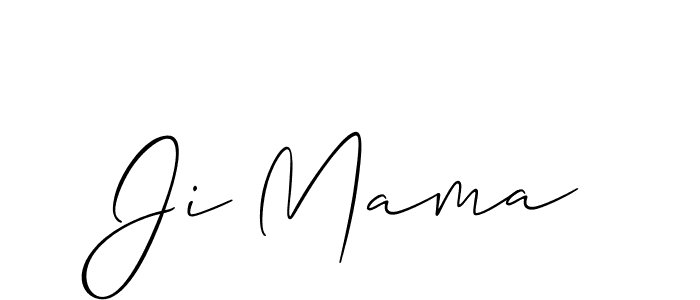 You should practise on your own different ways (Allison_Script) to write your name (Ji Mama) in signature. don't let someone else do it for you. Ji Mama signature style 2 images and pictures png