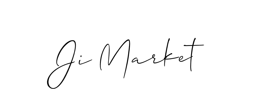 Design your own signature with our free online signature maker. With this signature software, you can create a handwritten (Allison_Script) signature for name Ji Market. Ji Market signature style 2 images and pictures png