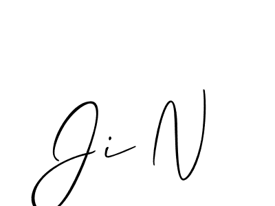 Allison_Script is a professional signature style that is perfect for those who want to add a touch of class to their signature. It is also a great choice for those who want to make their signature more unique. Get Ji N name to fancy signature for free. Ji N signature style 2 images and pictures png