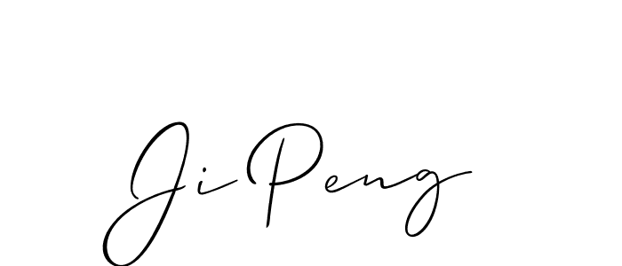 Make a beautiful signature design for name Ji Peng. With this signature (Allison_Script) style, you can create a handwritten signature for free. Ji Peng signature style 2 images and pictures png