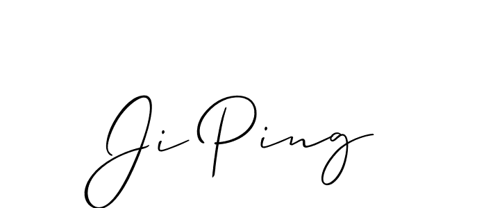 Also You can easily find your signature by using the search form. We will create Ji Ping name handwritten signature images for you free of cost using Allison_Script sign style. Ji Ping signature style 2 images and pictures png
