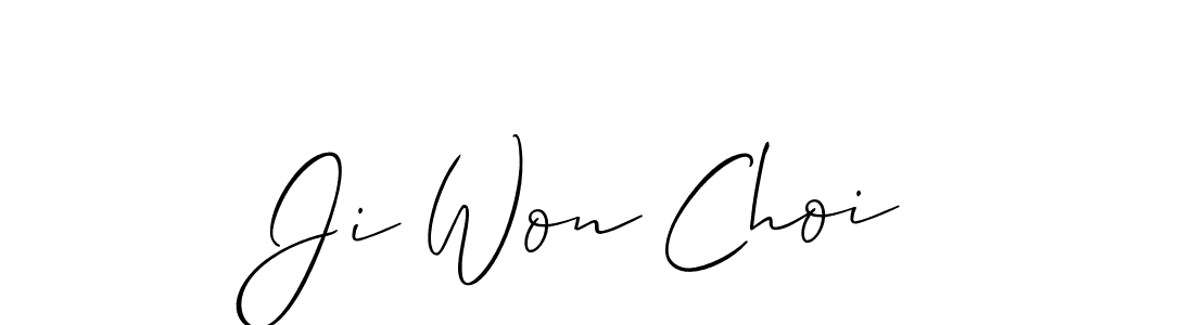 Allison_Script is a professional signature style that is perfect for those who want to add a touch of class to their signature. It is also a great choice for those who want to make their signature more unique. Get Ji Won Choi name to fancy signature for free. Ji Won Choi signature style 2 images and pictures png