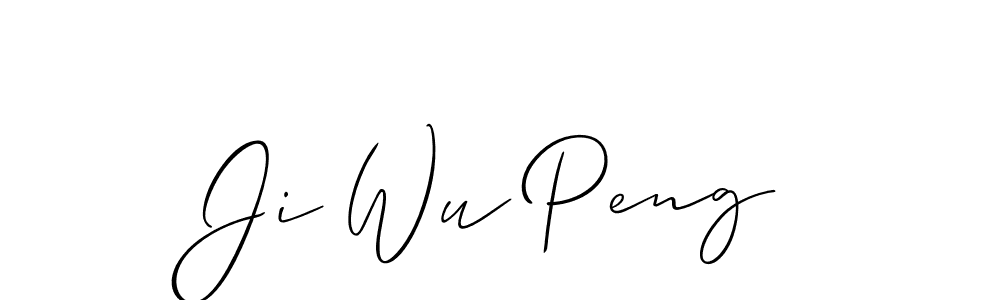 Design your own signature with our free online signature maker. With this signature software, you can create a handwritten (Allison_Script) signature for name Ji Wu Peng. Ji Wu Peng signature style 2 images and pictures png