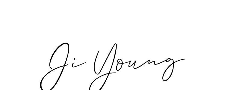 How to make Ji Young signature? Allison_Script is a professional autograph style. Create handwritten signature for Ji Young name. Ji Young signature style 2 images and pictures png