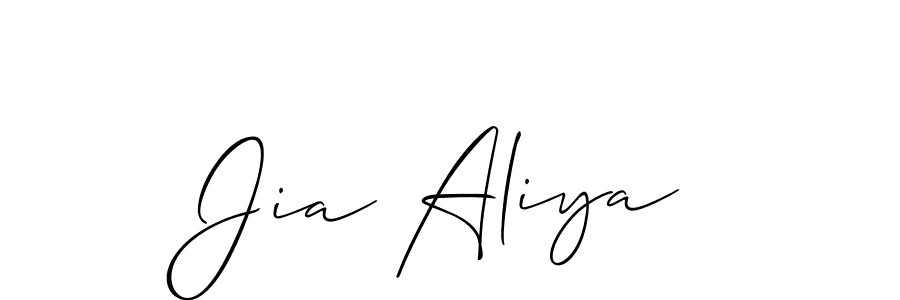 The best way (Allison_Script) to make a short signature is to pick only two or three words in your name. The name Jia Aliya include a total of six letters. For converting this name. Jia Aliya signature style 2 images and pictures png