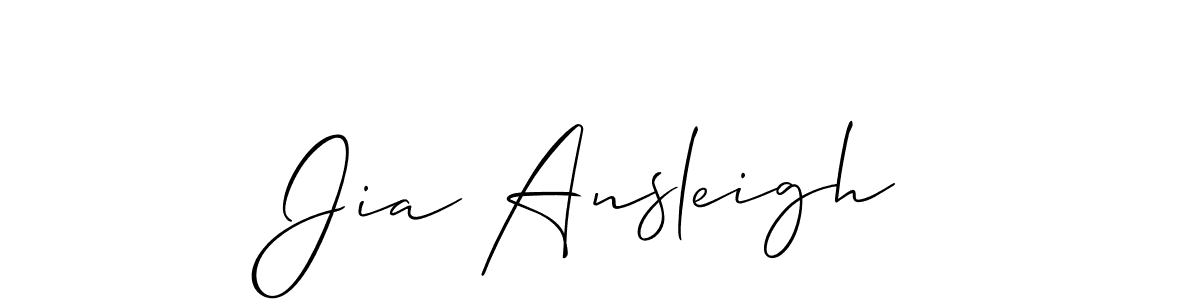 Make a short Jia Ansleigh signature style. Manage your documents anywhere anytime using Allison_Script. Create and add eSignatures, submit forms, share and send files easily. Jia Ansleigh signature style 2 images and pictures png