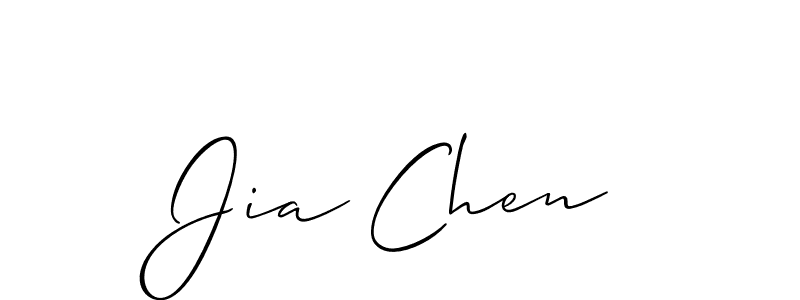 How to make Jia Chen name signature. Use Allison_Script style for creating short signs online. This is the latest handwritten sign. Jia Chen signature style 2 images and pictures png