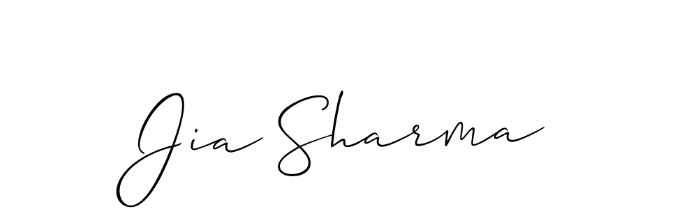 Design your own signature with our free online signature maker. With this signature software, you can create a handwritten (Allison_Script) signature for name Jia Sharma. Jia Sharma signature style 2 images and pictures png