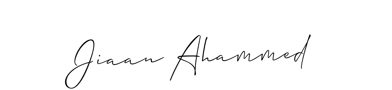 Design your own signature with our free online signature maker. With this signature software, you can create a handwritten (Allison_Script) signature for name Jiaan Ahammed. Jiaan Ahammed signature style 2 images and pictures png