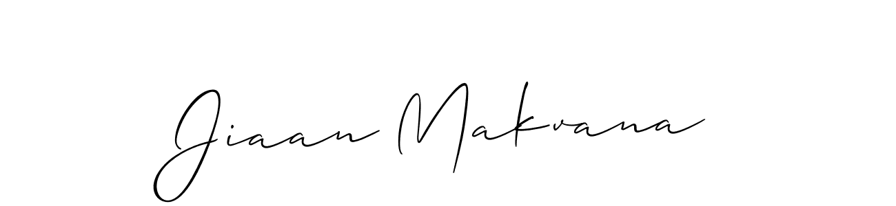 if you are searching for the best signature style for your name Jiaan Makvana. so please give up your signature search. here we have designed multiple signature styles  using Allison_Script. Jiaan Makvana signature style 2 images and pictures png