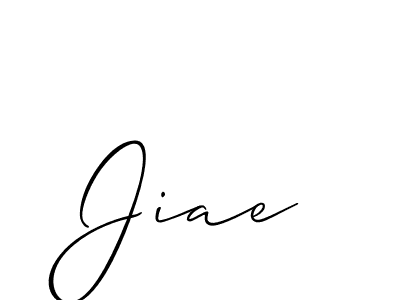 Design your own signature with our free online signature maker. With this signature software, you can create a handwritten (Allison_Script) signature for name Jiae. Jiae signature style 2 images and pictures png
