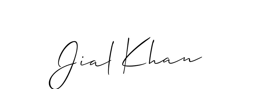 Create a beautiful signature design for name Jial Khan. With this signature (Allison_Script) fonts, you can make a handwritten signature for free. Jial Khan signature style 2 images and pictures png