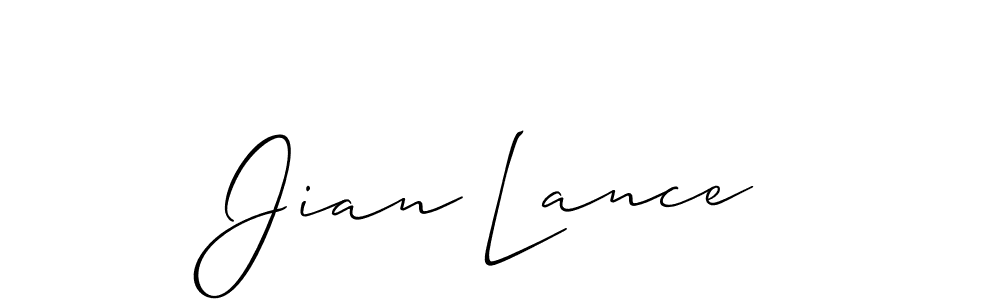 Jian Lance stylish signature style. Best Handwritten Sign (Allison_Script) for my name. Handwritten Signature Collection Ideas for my name Jian Lance. Jian Lance signature style 2 images and pictures png