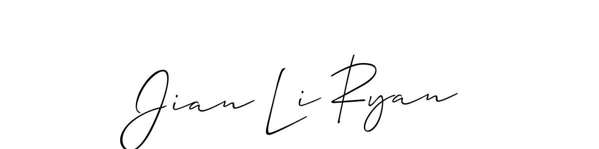 Best and Professional Signature Style for Jian Li Ryan. Allison_Script Best Signature Style Collection. Jian Li Ryan signature style 2 images and pictures png