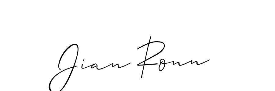 Best and Professional Signature Style for Jian Ronn. Allison_Script Best Signature Style Collection. Jian Ronn signature style 2 images and pictures png