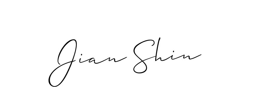The best way (Allison_Script) to make a short signature is to pick only two or three words in your name. The name Jian Shin include a total of six letters. For converting this name. Jian Shin signature style 2 images and pictures png