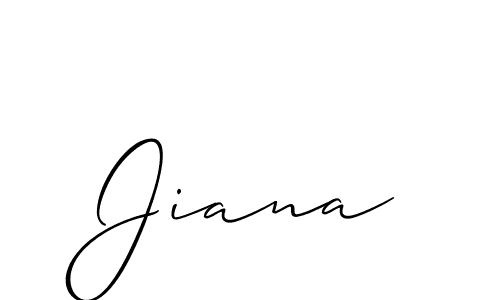How to make Jiana signature? Allison_Script is a professional autograph style. Create handwritten signature for Jiana name. Jiana signature style 2 images and pictures png