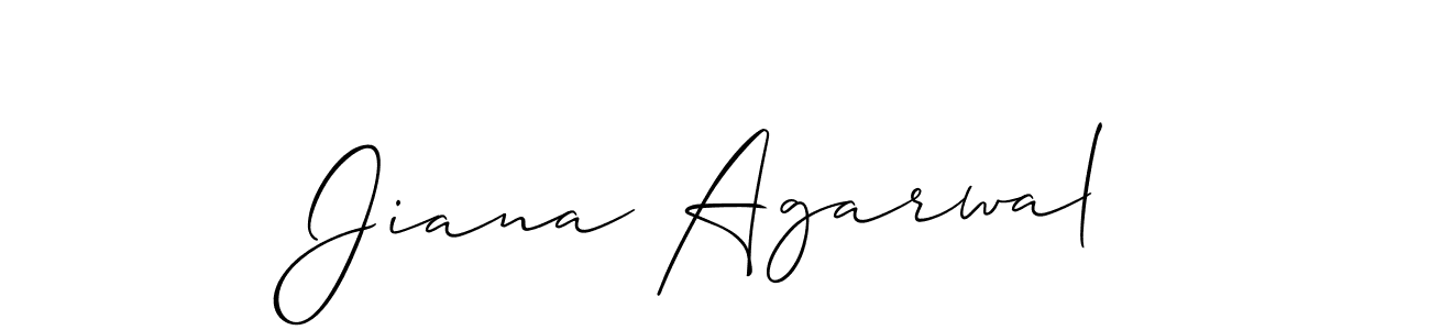 Design your own signature with our free online signature maker. With this signature software, you can create a handwritten (Allison_Script) signature for name Jiana Agarwal. Jiana Agarwal signature style 2 images and pictures png