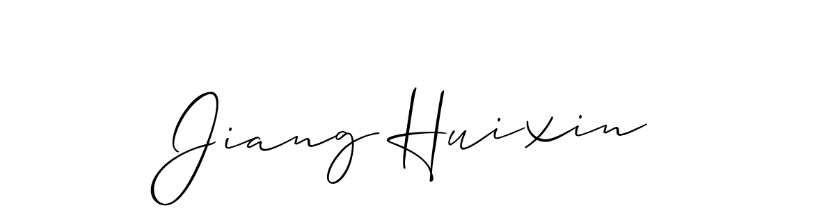 Design your own signature with our free online signature maker. With this signature software, you can create a handwritten (Allison_Script) signature for name Jiang Huixin. Jiang Huixin signature style 2 images and pictures png