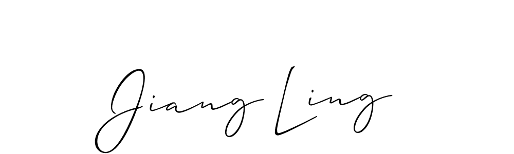 You should practise on your own different ways (Allison_Script) to write your name (Jiang Ling) in signature. don't let someone else do it for you. Jiang Ling signature style 2 images and pictures png