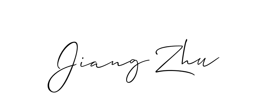 It looks lik you need a new signature style for name Jiang Zhu. Design unique handwritten (Allison_Script) signature with our free signature maker in just a few clicks. Jiang Zhu signature style 2 images and pictures png