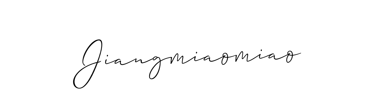 How to make Jiangmiaomiao signature? Allison_Script is a professional autograph style. Create handwritten signature for Jiangmiaomiao name. Jiangmiaomiao signature style 2 images and pictures png