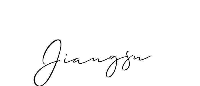 How to Draw Jiangsn signature style? Allison_Script is a latest design signature styles for name Jiangsn. Jiangsn signature style 2 images and pictures png