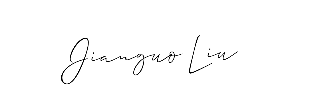 Similarly Allison_Script is the best handwritten signature design. Signature creator online .You can use it as an online autograph creator for name Jianguo Liu. Jianguo Liu signature style 2 images and pictures png