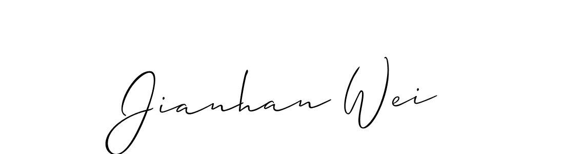 Make a short Jianhan Wei signature style. Manage your documents anywhere anytime using Allison_Script. Create and add eSignatures, submit forms, share and send files easily. Jianhan Wei signature style 2 images and pictures png